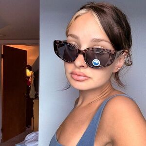 Free People Tortoise Print Print Cat Eye Sunglasses